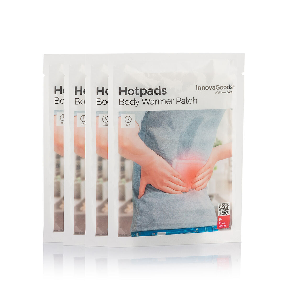 Body Heat Adhesive Patches Hotpads (Pack of 4)