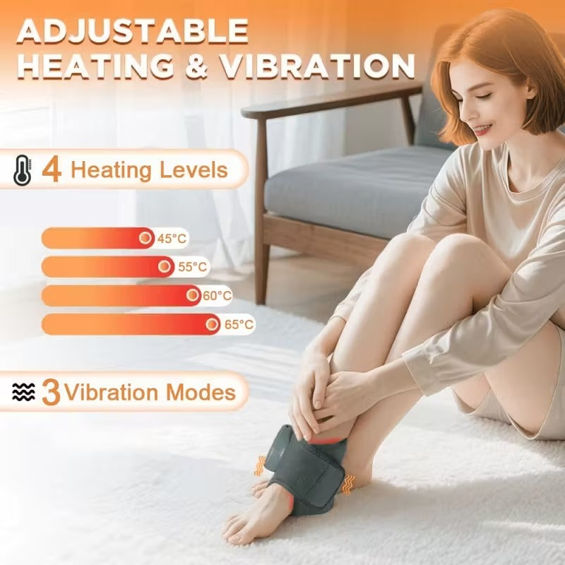 NNETM Ankle Heating Massager with Vibration & Heat Therapy