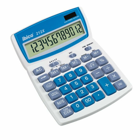 Calculatrice Ibico    Bleu Blanc