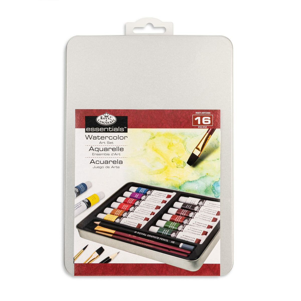 Set de peintures aquarelle Royal & Langnickel Essentials 16 Pièces Multicouleur