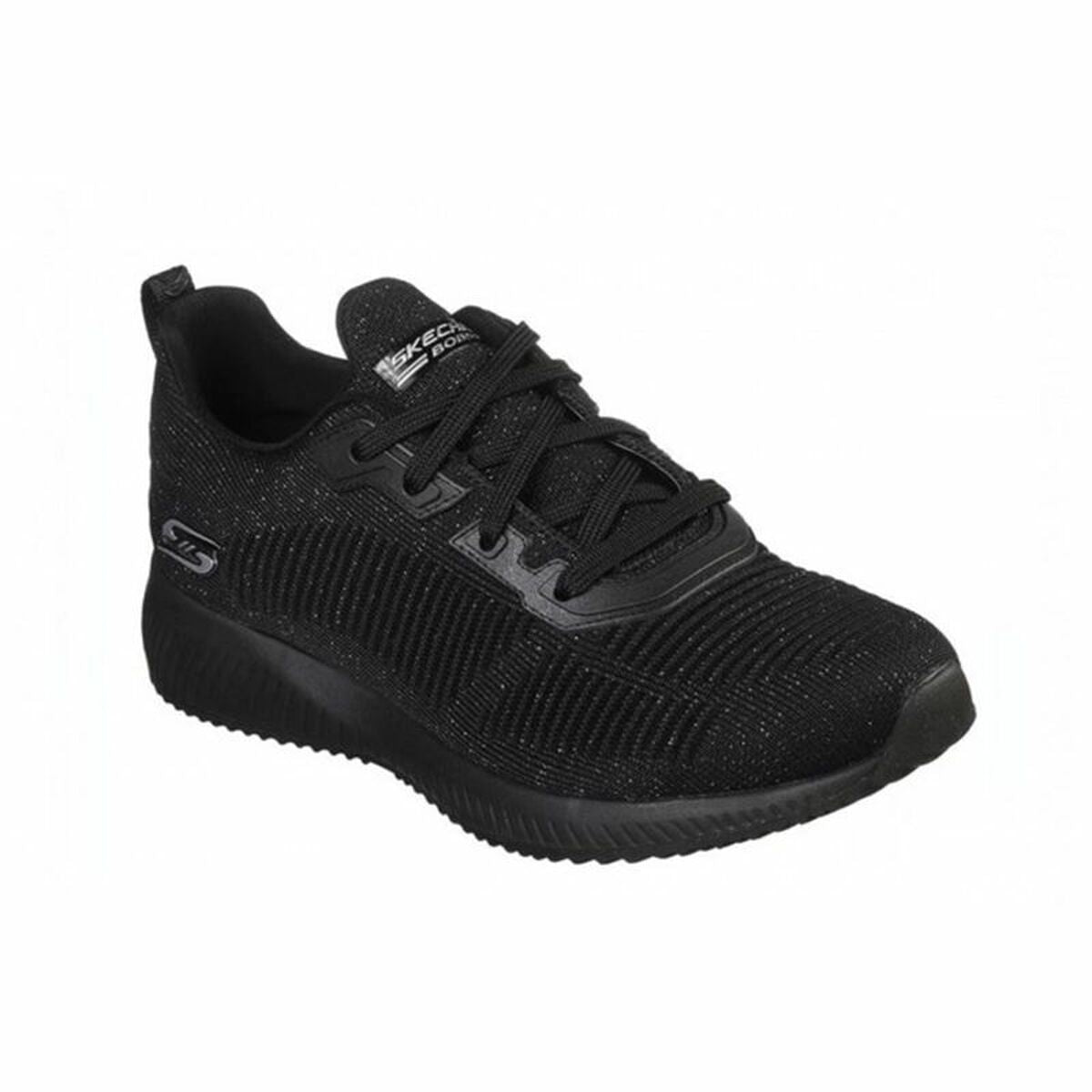 Laufschuhe für Damen Skechers Bobs Squad Total Glam Schwarz