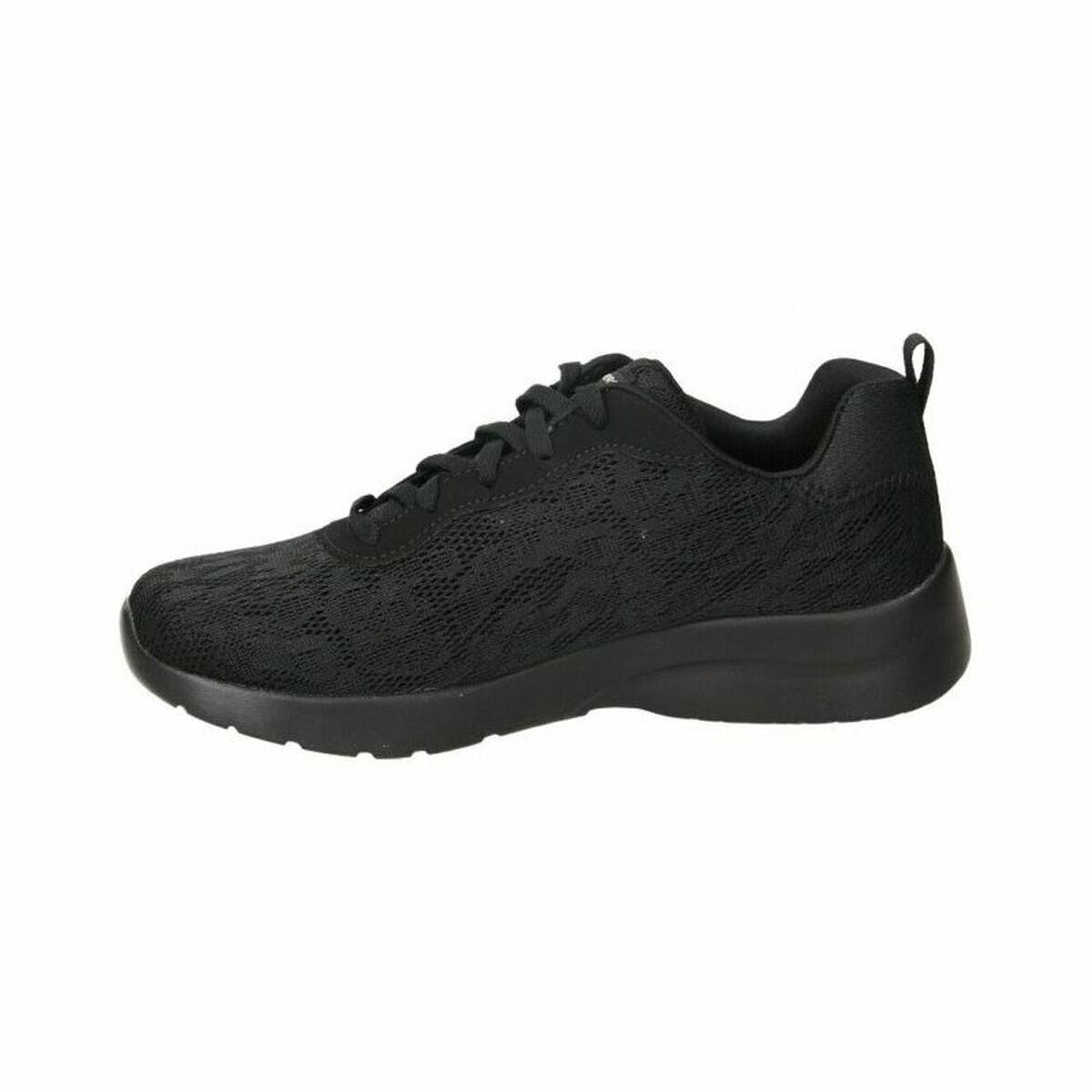 Sports Trainers for Women Skechers Floral Mesh Lace Up W Black