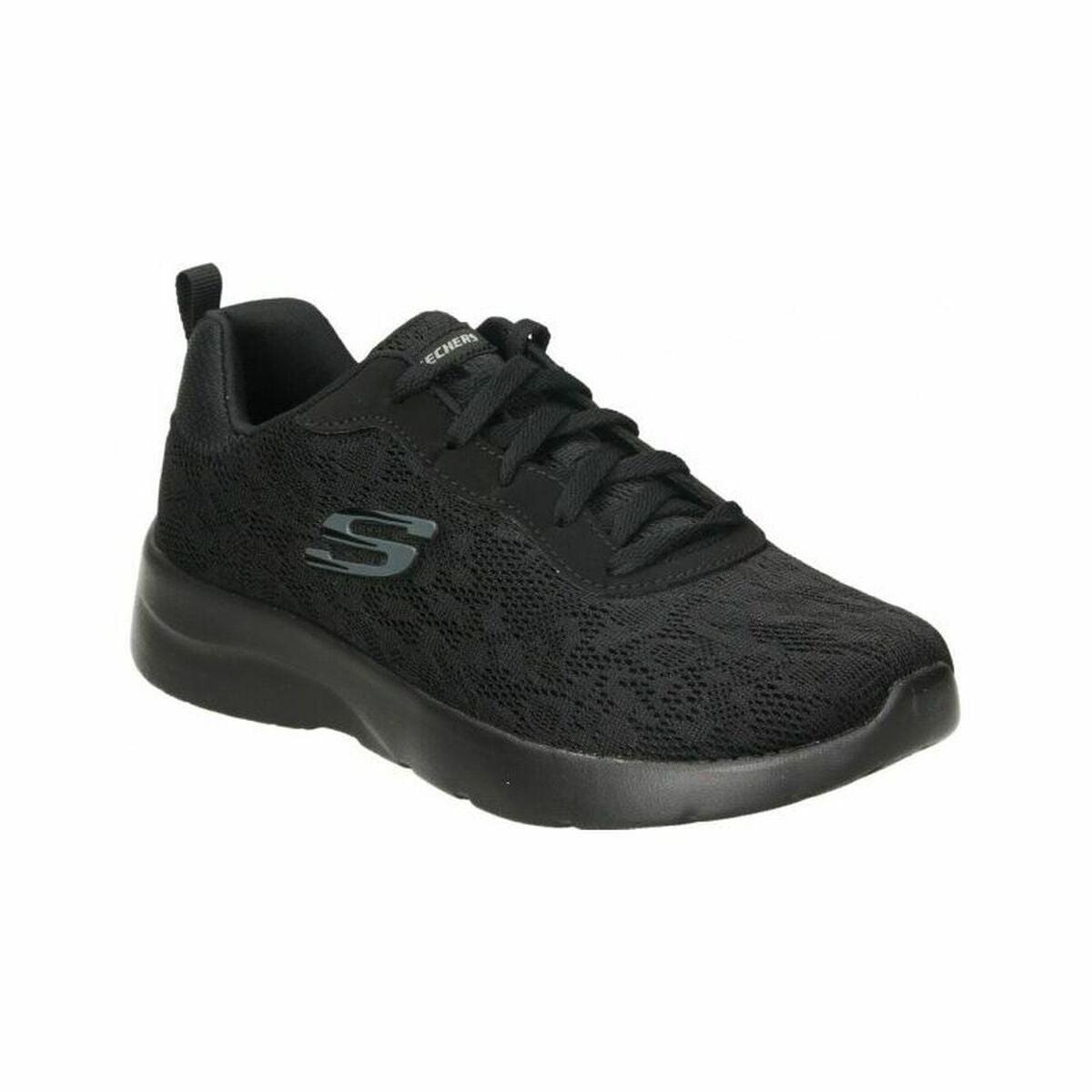 Sports Trainers for Women Skechers Floral Mesh Lace Up W Black