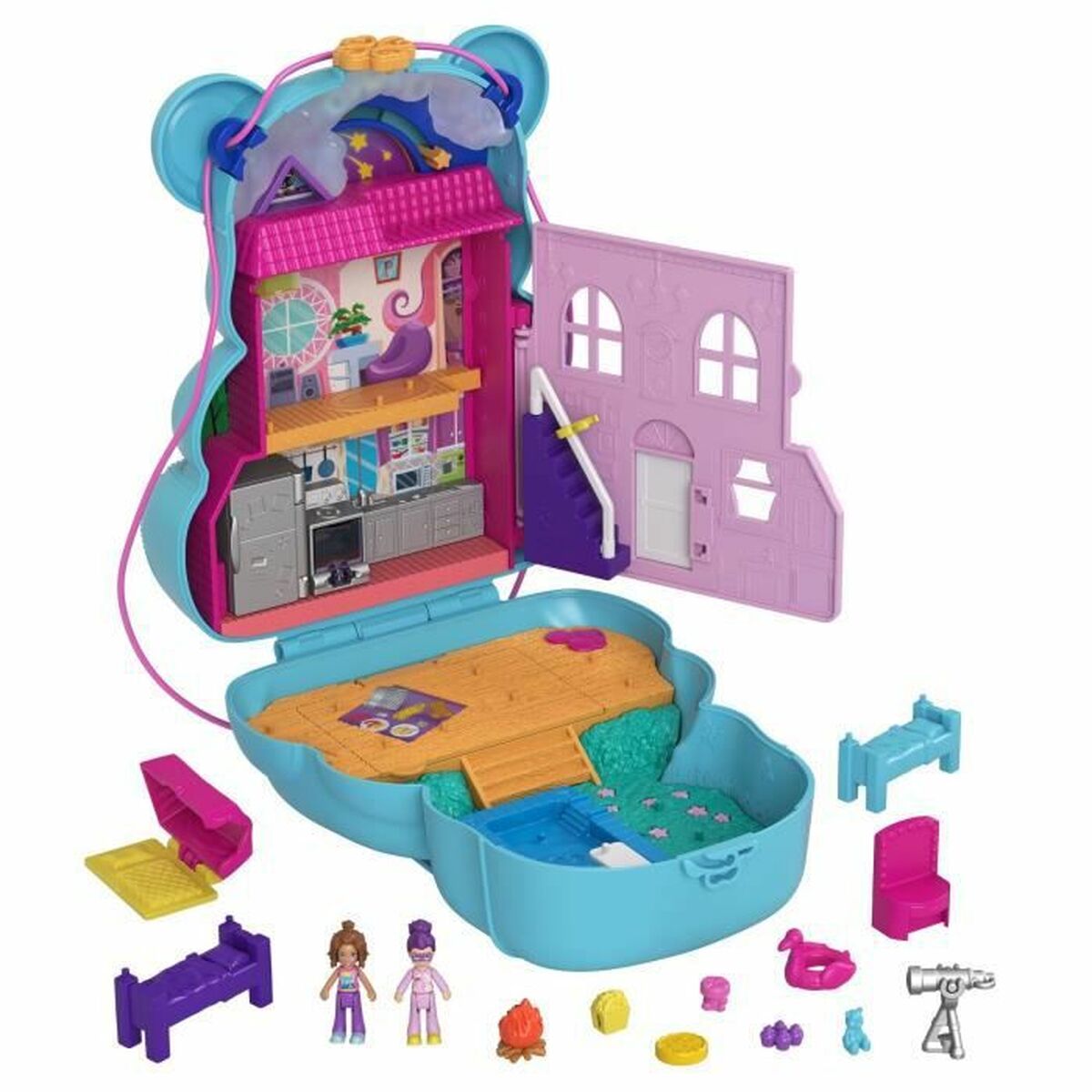 Playset Polly Pocket Surprise Bear Bag Bag Bear + 4 Years