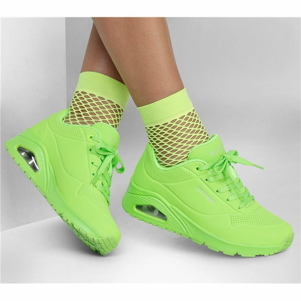 Sports Trainers for Women Skechers Uno - Night Shades Lime