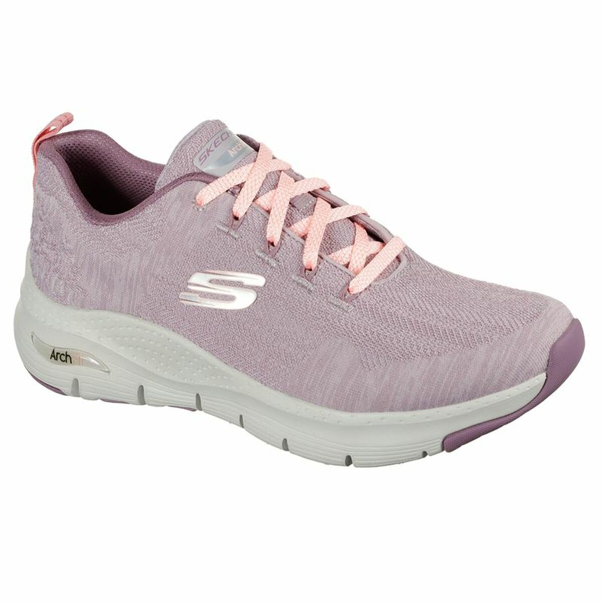 Chaussures de sport pour femme Skechers Arch Fit Comfy Wave Rose clair