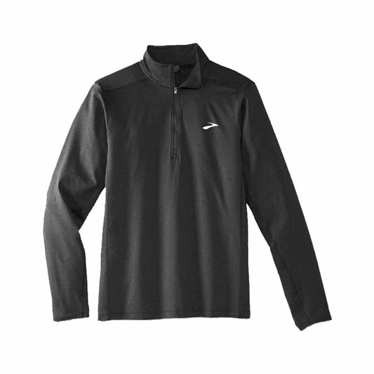 Herren Langarm-T-Shirt Brooks Dash 1/2 Zip 2.0 Schwarz