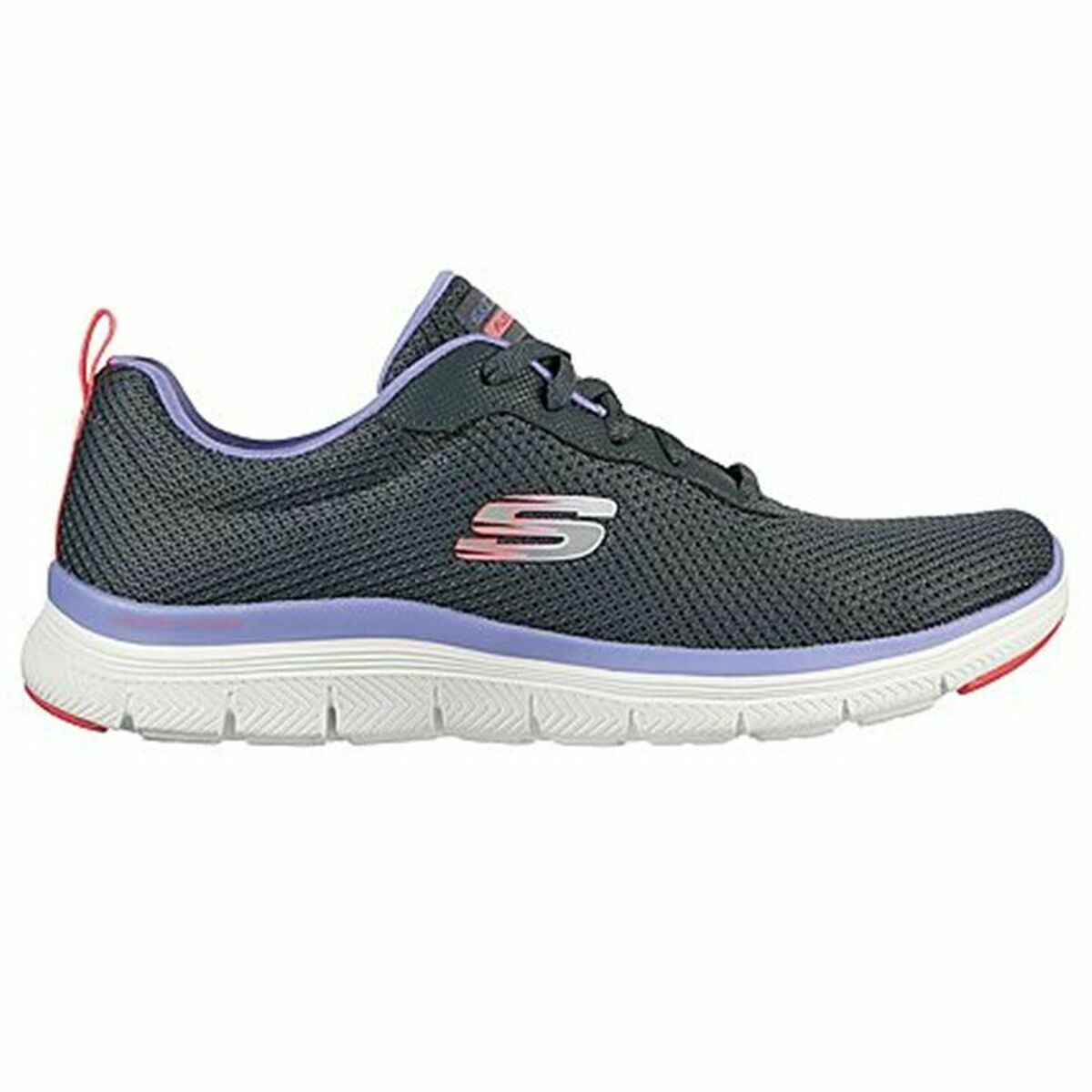 Laufschuhe für Damen Skechers Flex Appeal 4.0 Brilliant View Dunkelgrau