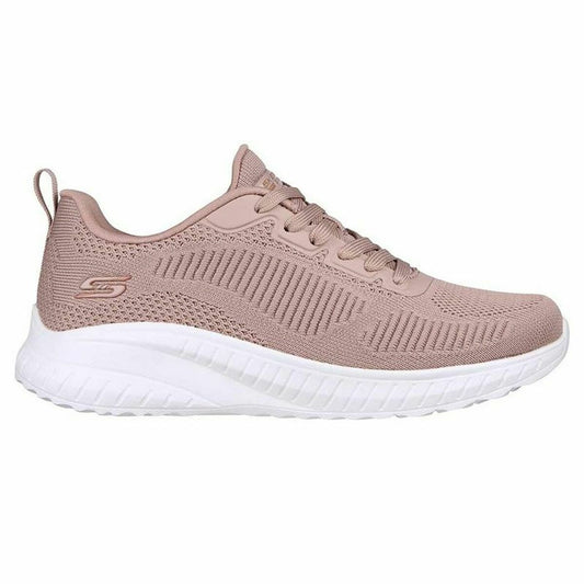 Chaussures de Running pour Adultes Skechers Bobs Sport Squad Rose Femme