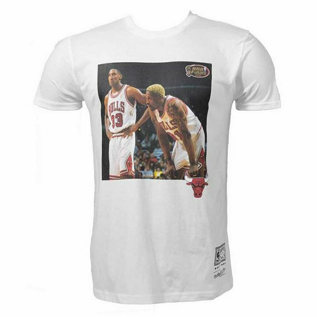 T-shirt à manches courtes homme Mitchell & Ness Chicago Bulls Blanc Homme