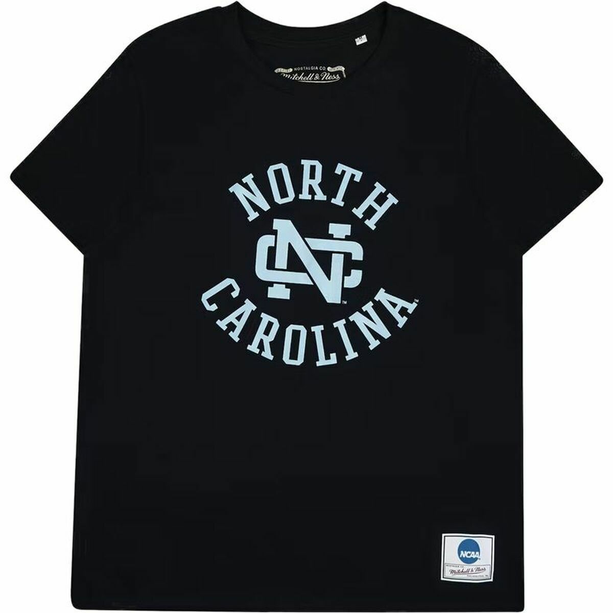 Herren Kurzarm-T-Shirt Mitchell & Ness University of North Carolina Schwarz Herren