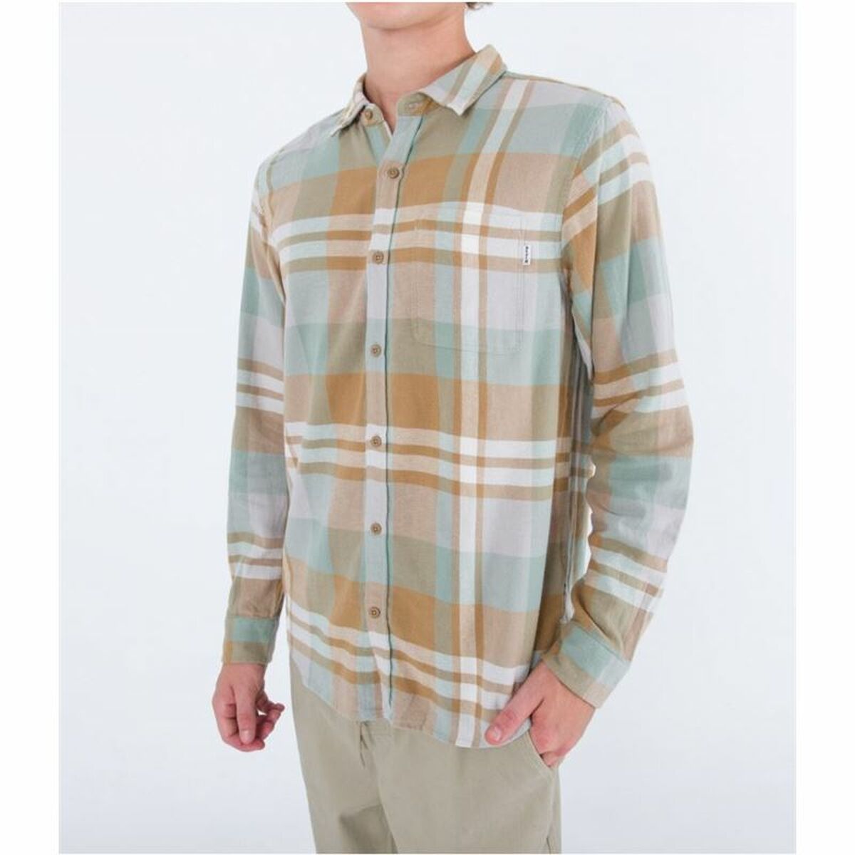 Chemise à manches longues homme Hurley Portland Organic Marron