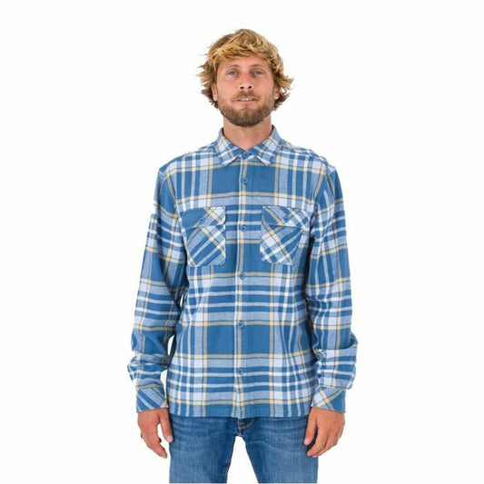 Herren Langarm-Hemd Hurley Santa Cruz Blau