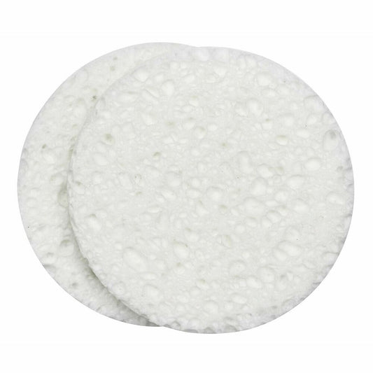 Gesichtsschwamm QVS 2523516 Cellulose Weiß (2 uds)