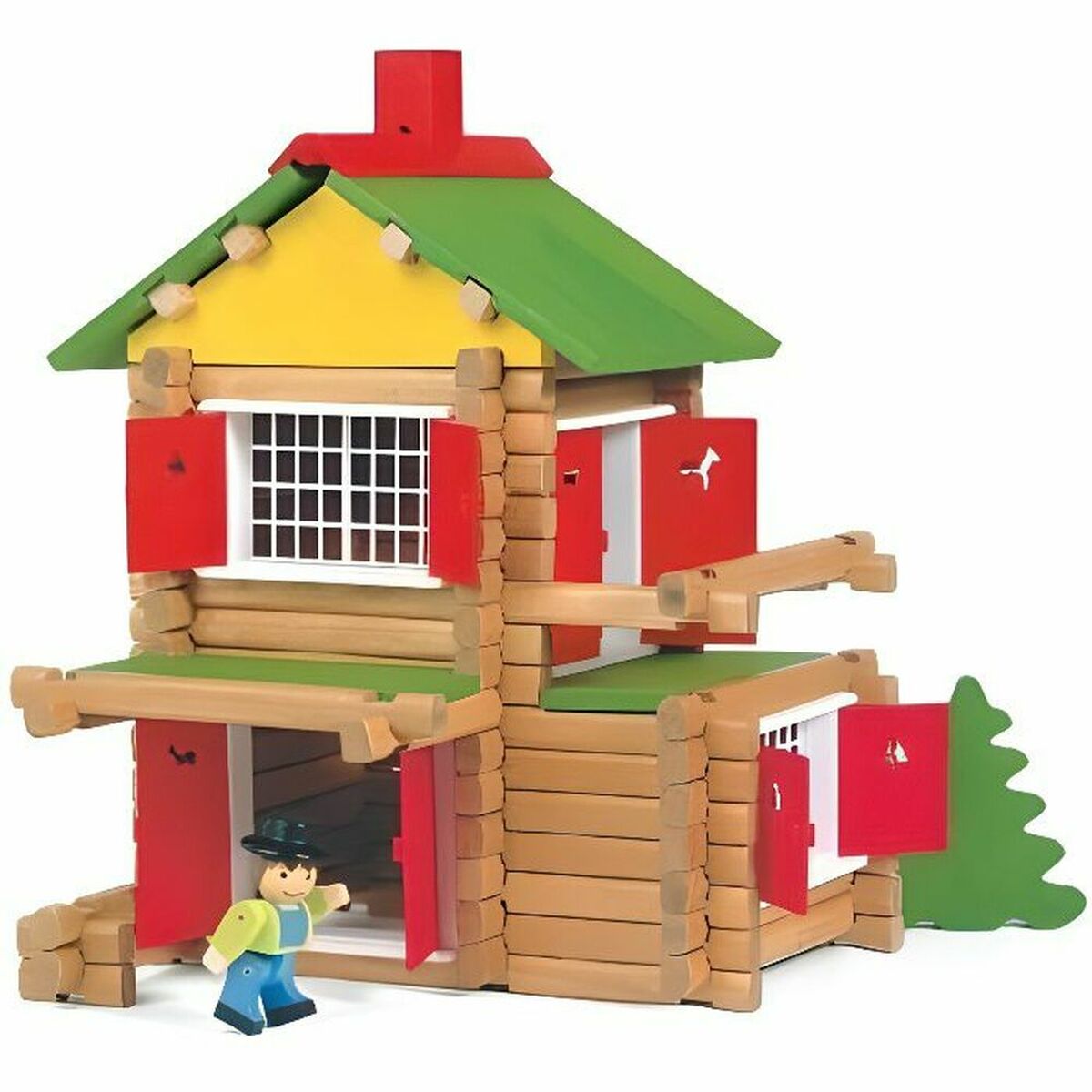 Playset Jeujura My Wooden Chalet (135 Pieces)