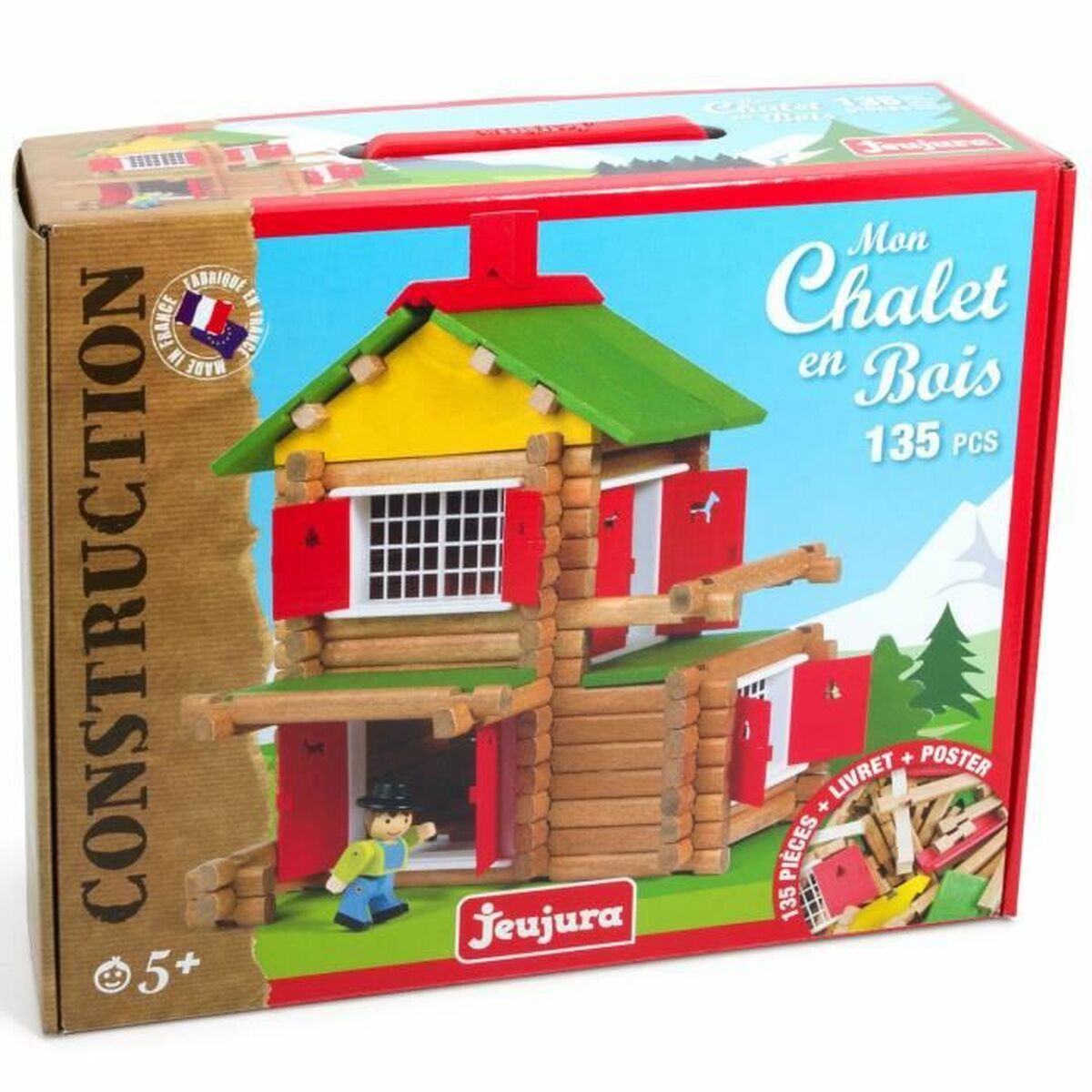 Playset Jeujura My Wooden Chalet (135 Pieces)