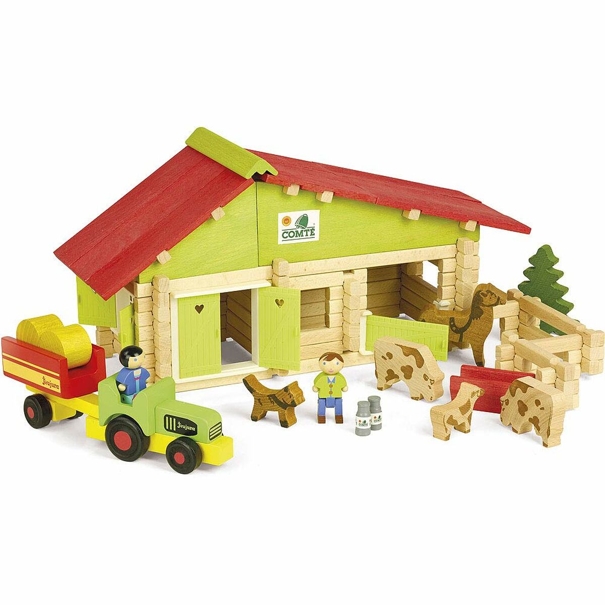 Action Figures Jeujura Wooden Farm Playset 140 Pieces