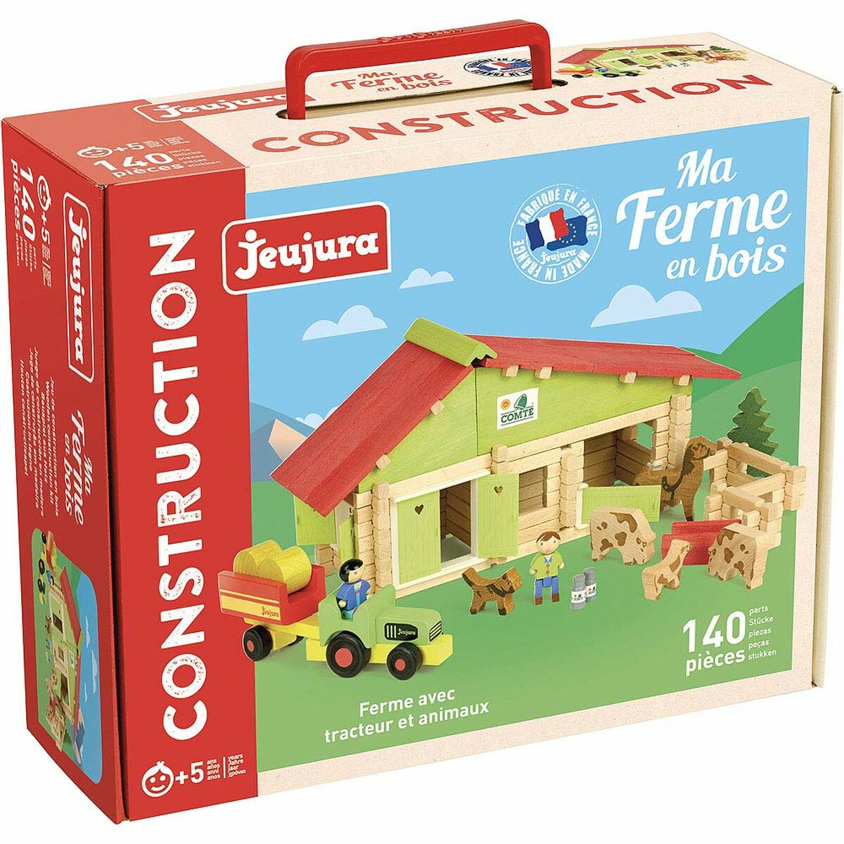 Action Figures Jeujura Wooden Farm Playset 140 Pieces