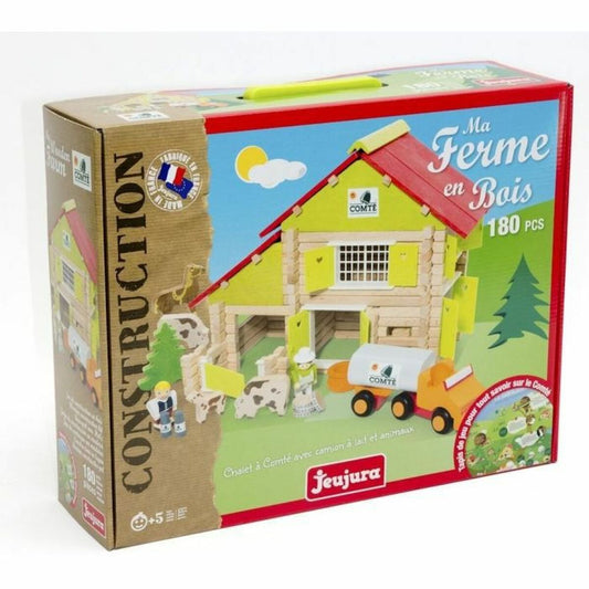 Playset Jeujura My Wooden Farm 30 x 30 x 30 cm (180 Pieces)