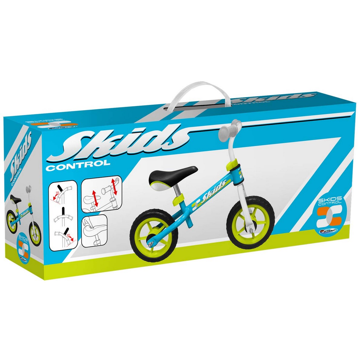 Children's Bike Skids Control Blue Steel