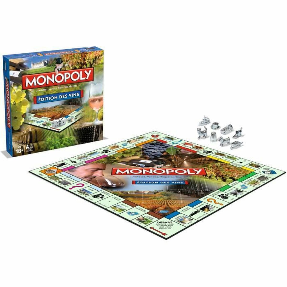 Jeu de société Winning Moves MONOPOLY  Editions des vins (FR)