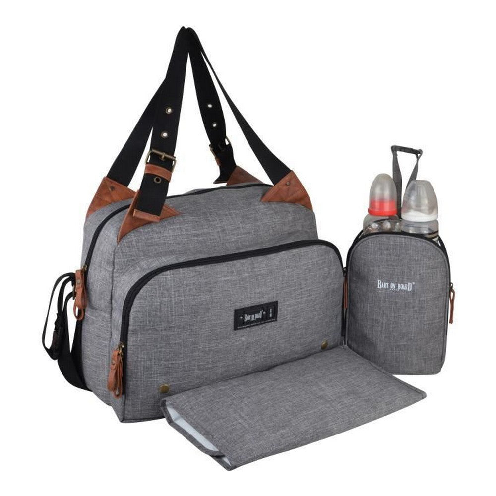 Diaper Changing Bag Baby on Board Grey