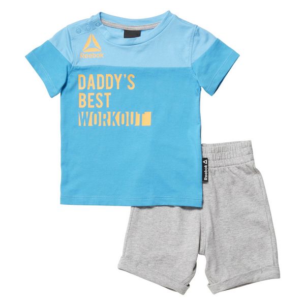 Sports Outfit for Baby Reebok G ES Inf SJ SS Grey Blue