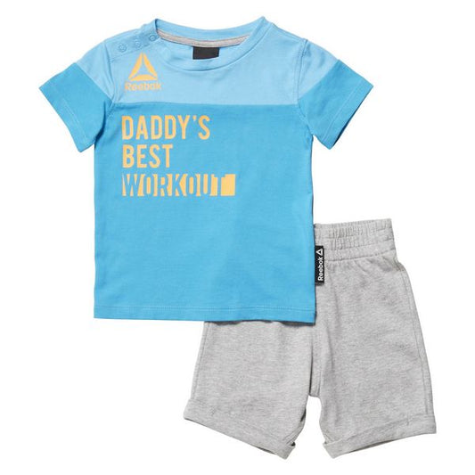 Sports Outfit for Baby Reebok G ES Inf SJ SS Grey Blue