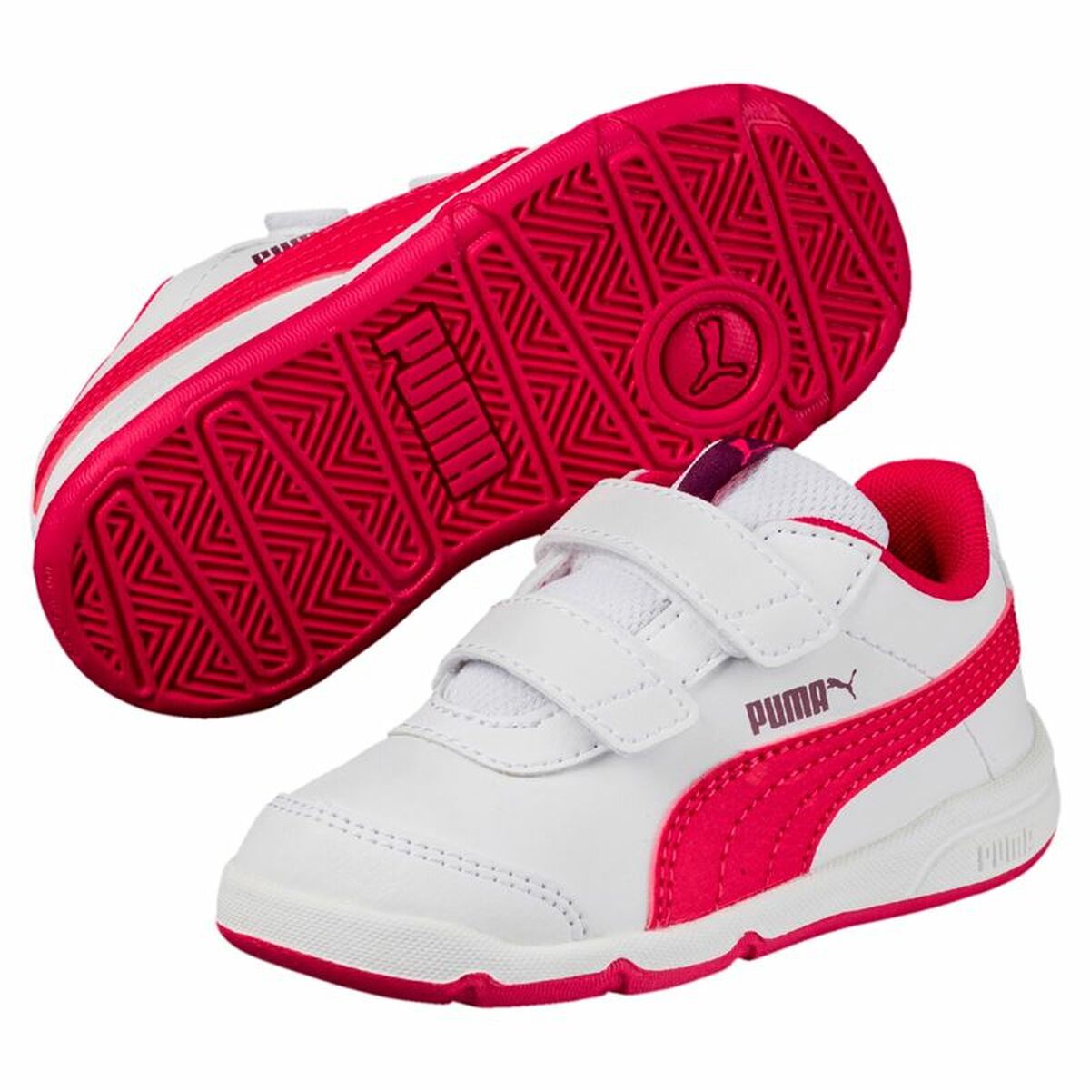 Jungen Sneaker Puma  Stepfleex 2 SL V PS Rot Weiß