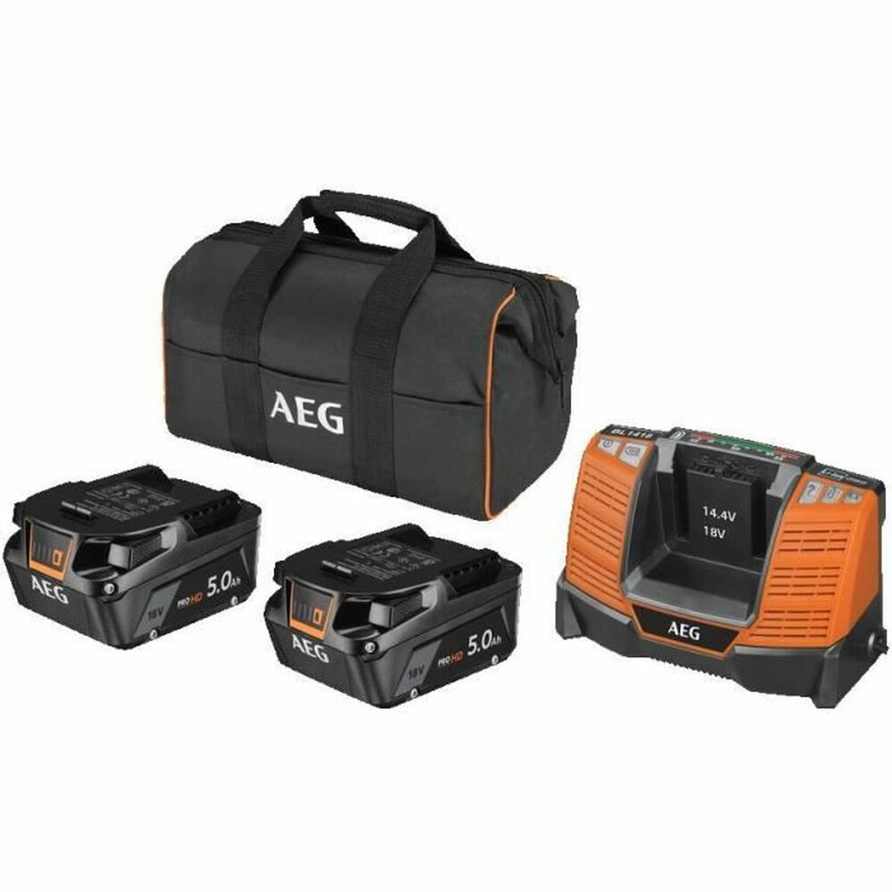 Ladegerät und wiederaufladbarer Akku AEG Powertools Pro Lithium SetL1850SHD 18 V 5 Ah