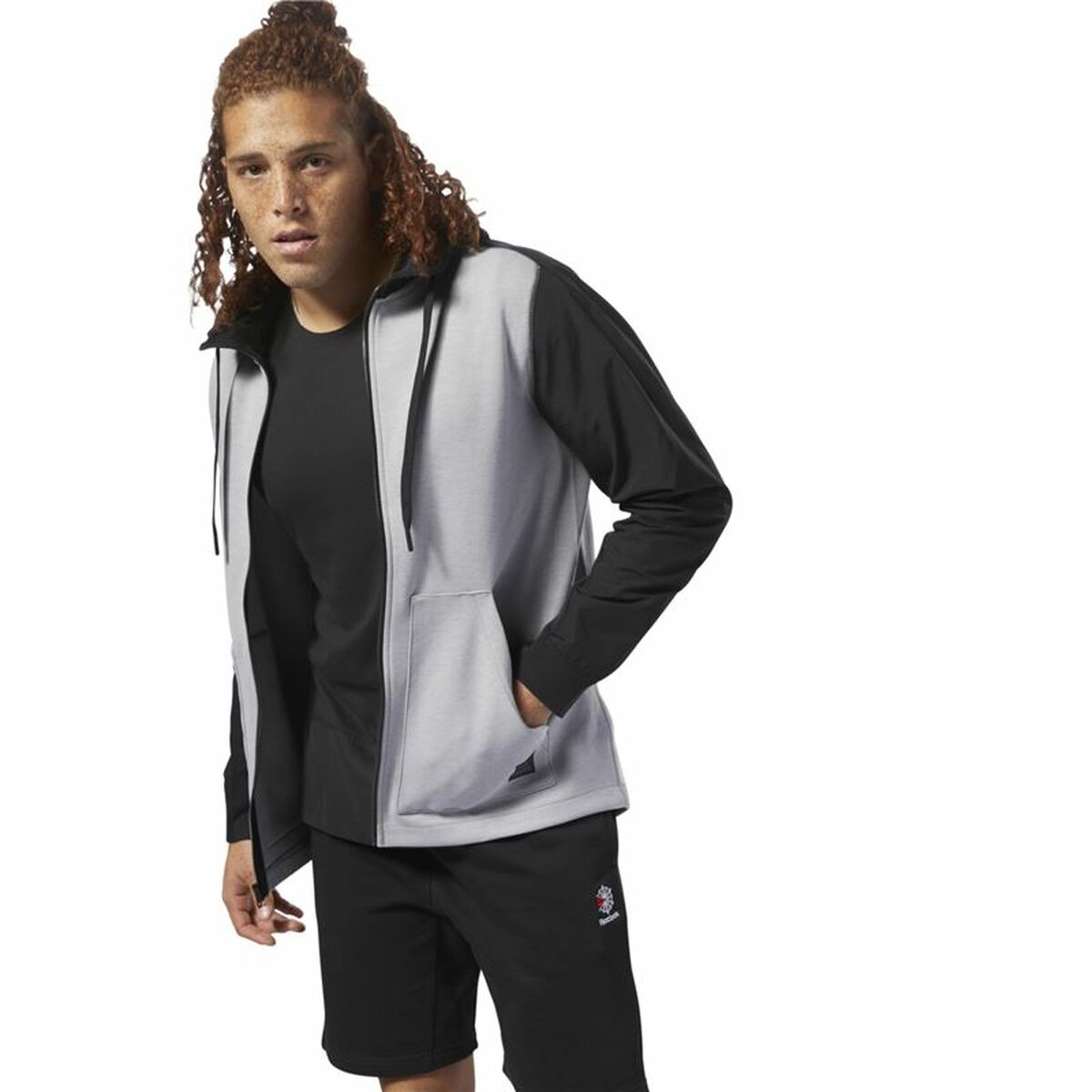 Sportjackefür Herren Reebok Training Supply Hellgrau