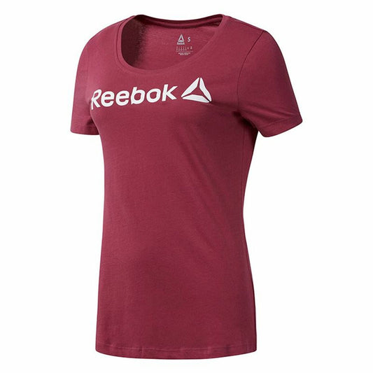 Damen Kurzarm-T-Shirt Reebok Linear Hot Pink