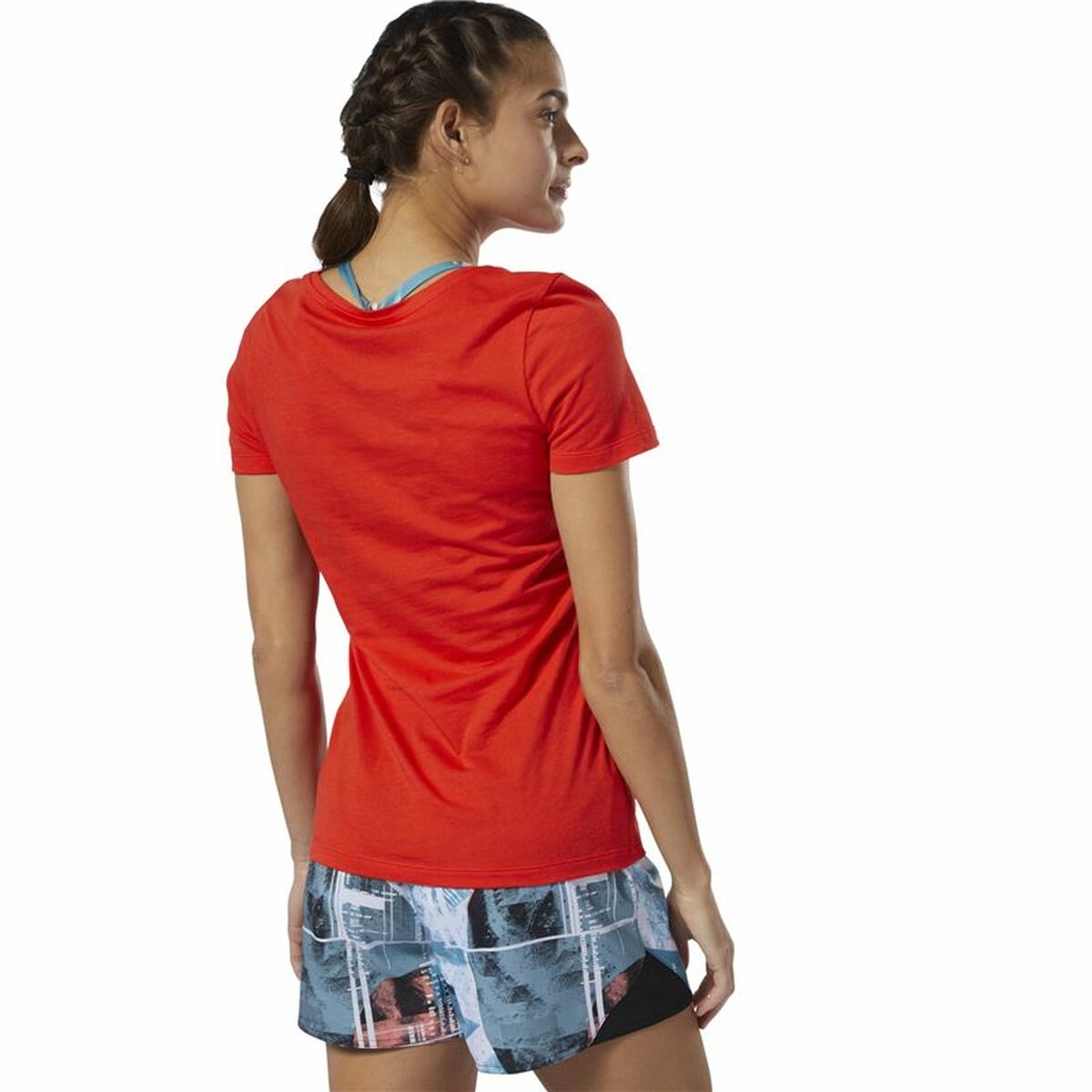 Women’s Short Sleeve T-Shirt Reebok Scoop Neck Red