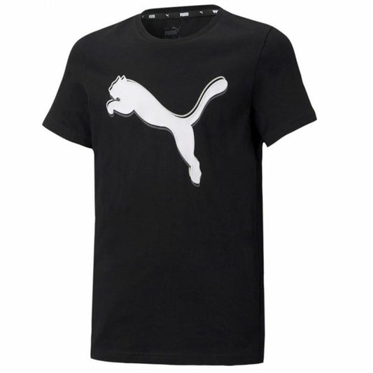 T shirt à manches courtes Enfant Puma  Graphic Noir
