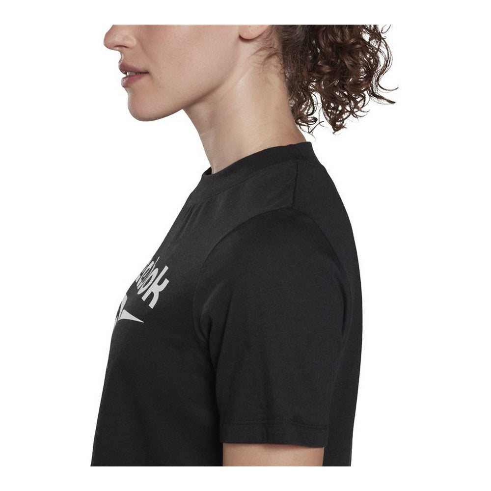 Women’s Short Sleeve T-Shirt Reebok Cropped Identity Black