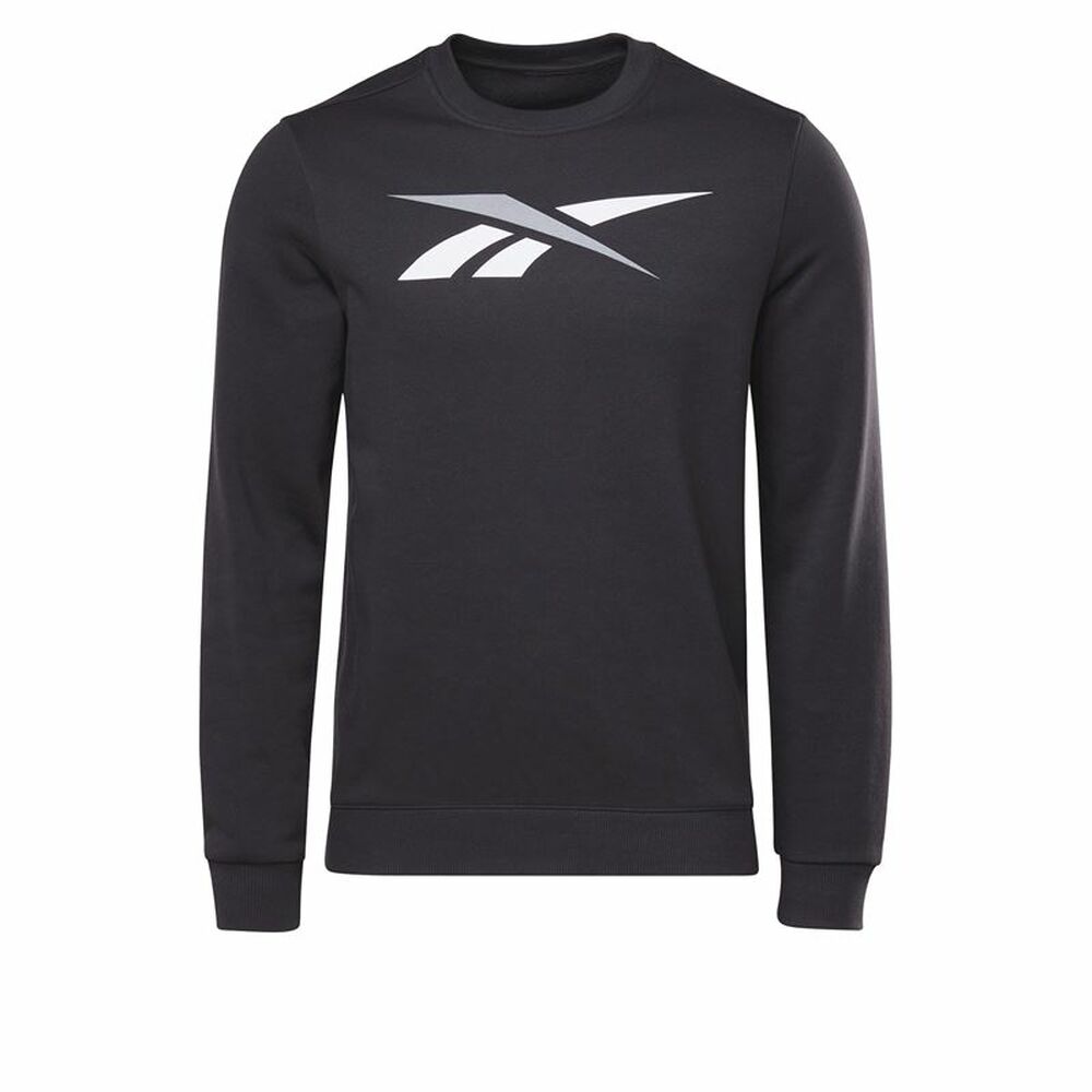 Men’s Sweatshirt without Hood Reebok Essentials Vector Black