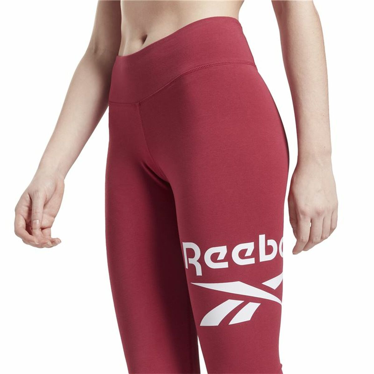 Leggings de Sport pour Femmes Reebok Identity Logo Rouge