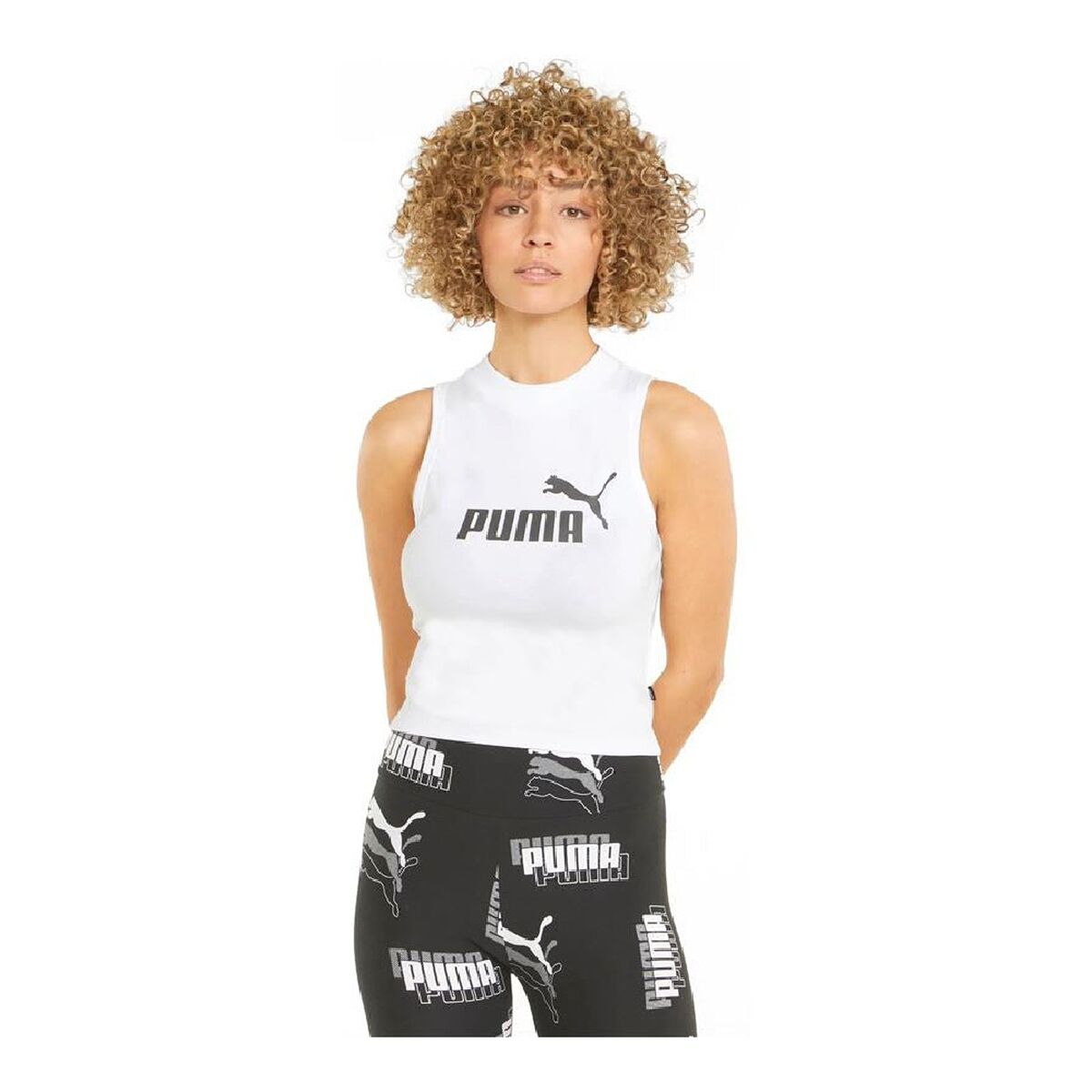 Women’s Sports Top Puma Essentials High Neck White