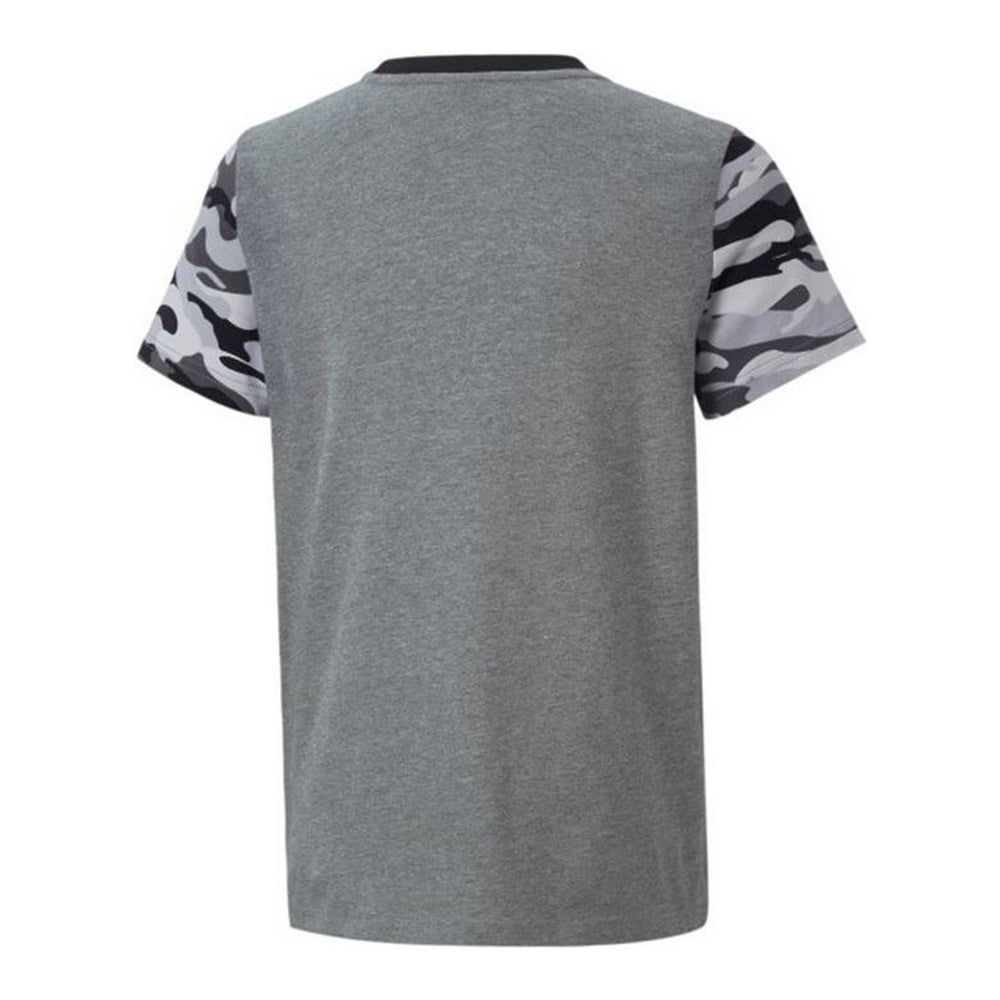 Children’s Short Sleeve T-Shirt Puma ESS+ Camo Black