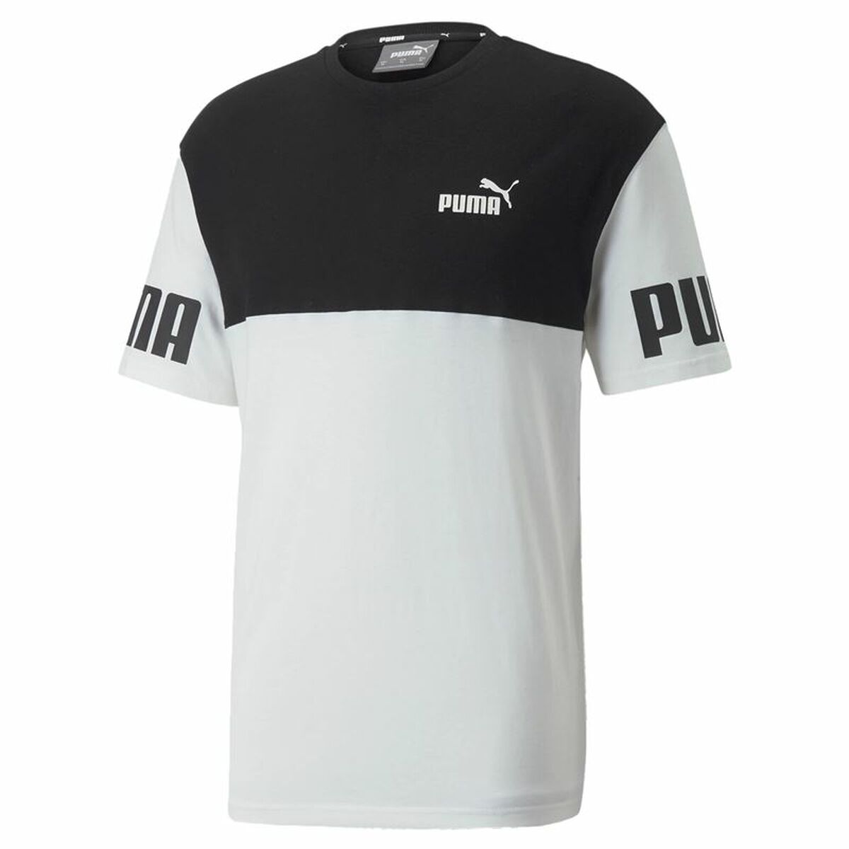 Short-sleeve Sports T-shirt Puma Power Colorblock Black