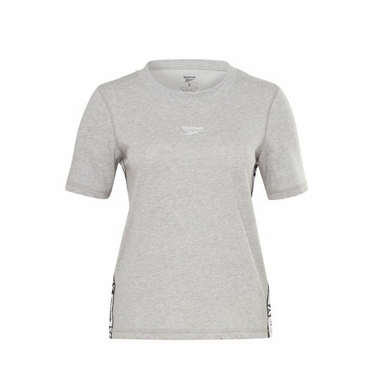 Damen Kurzarm-T-Shirt Reebok Tape Pack Grau