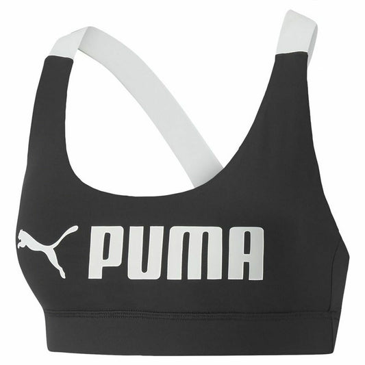 Sports Bra Puma Black White Multicolour