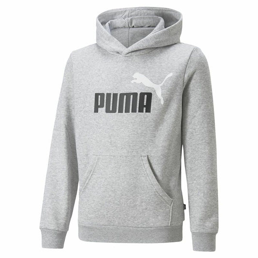 Kinder-Sweatshirt Puma Ess+ 2 Col Big Logo Hellgrau