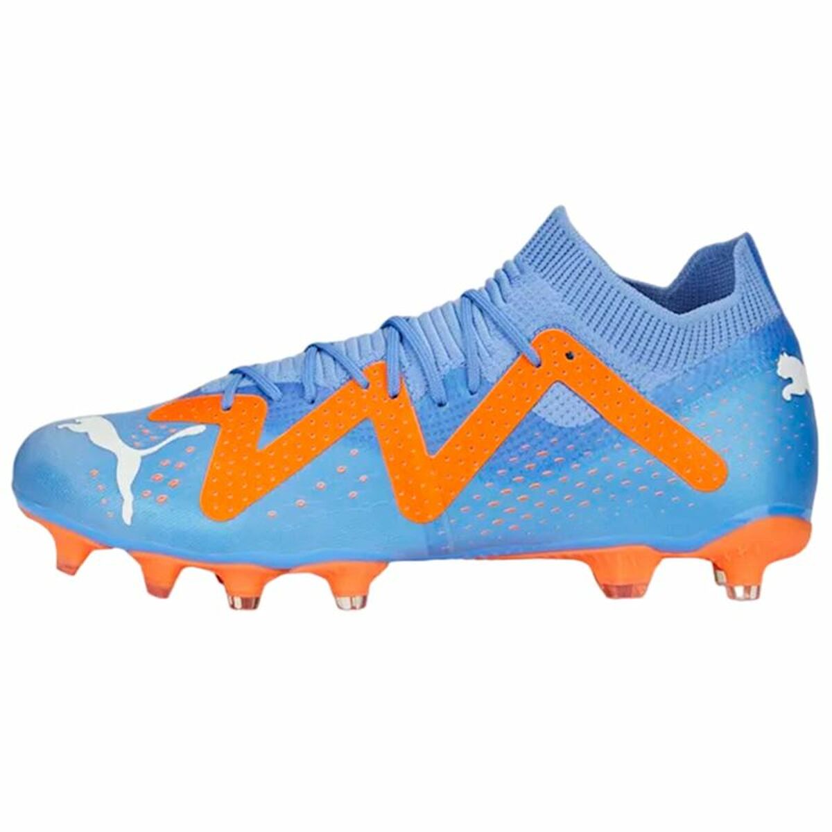 Chaussures de Football pour Adultes Puma Future Match Fg/Ag  Glimmer Bleu Orange Femme