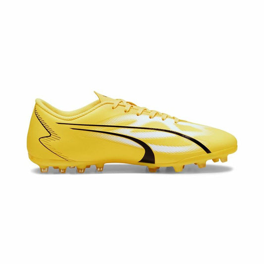 Chaussures de Football pour Adultes Puma Ultra Play MG Jaune