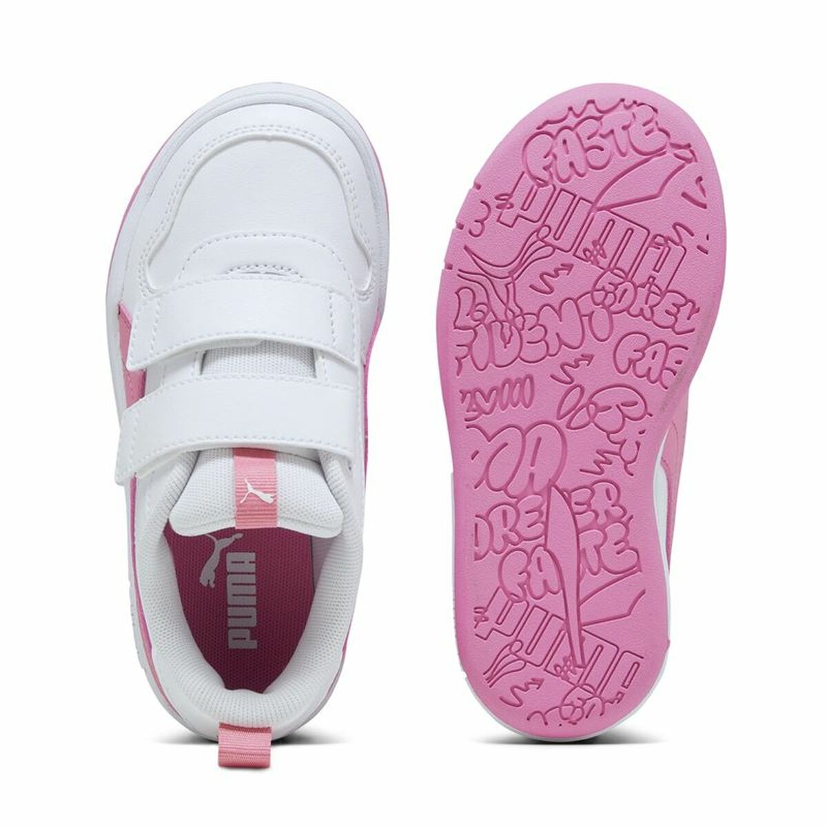 Chaussures de Sport pour Enfants Puma Multiflex Sl V Blanc Rose