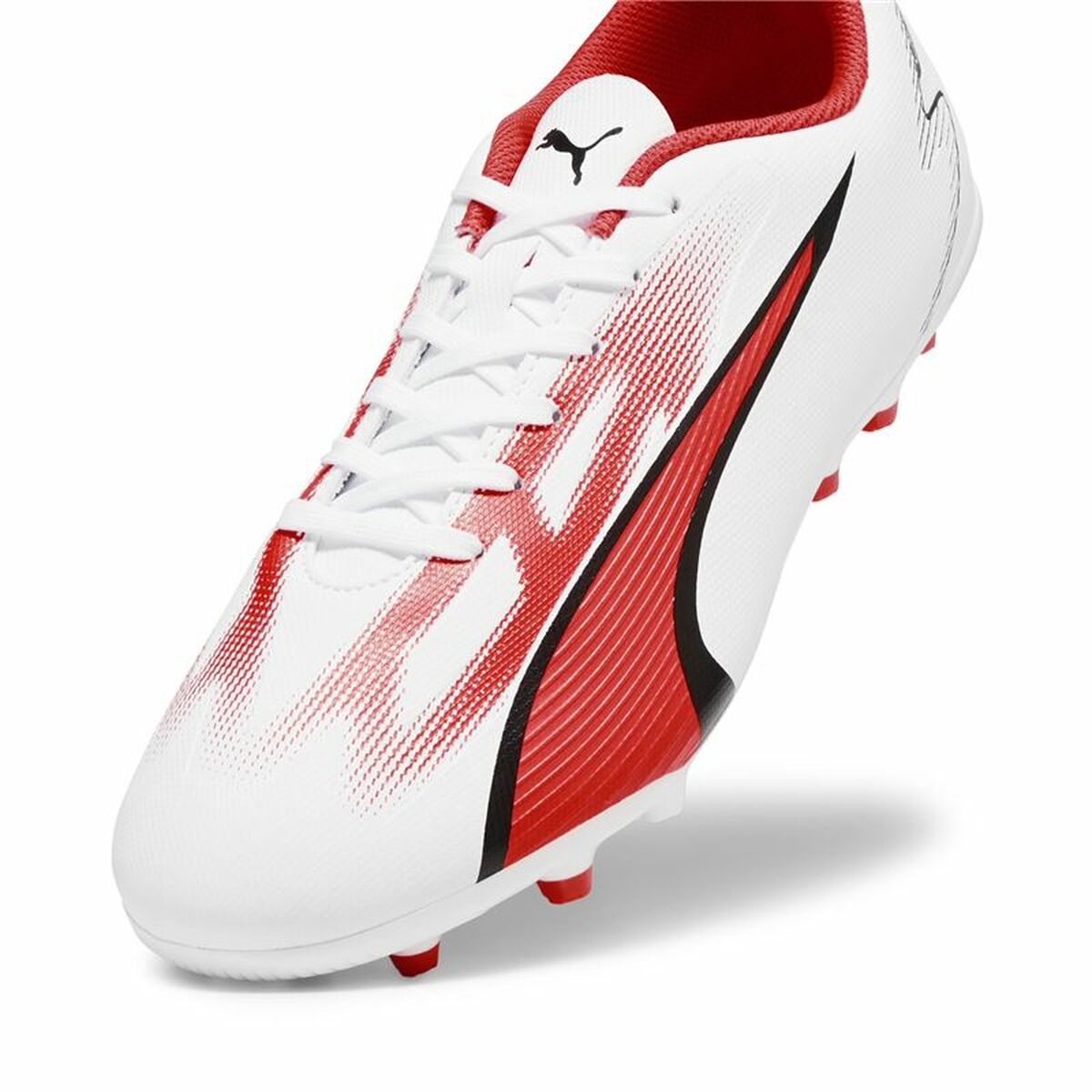 Chaussures de Football pour Adultes Puma Ultra Play MG Blanc Rouge