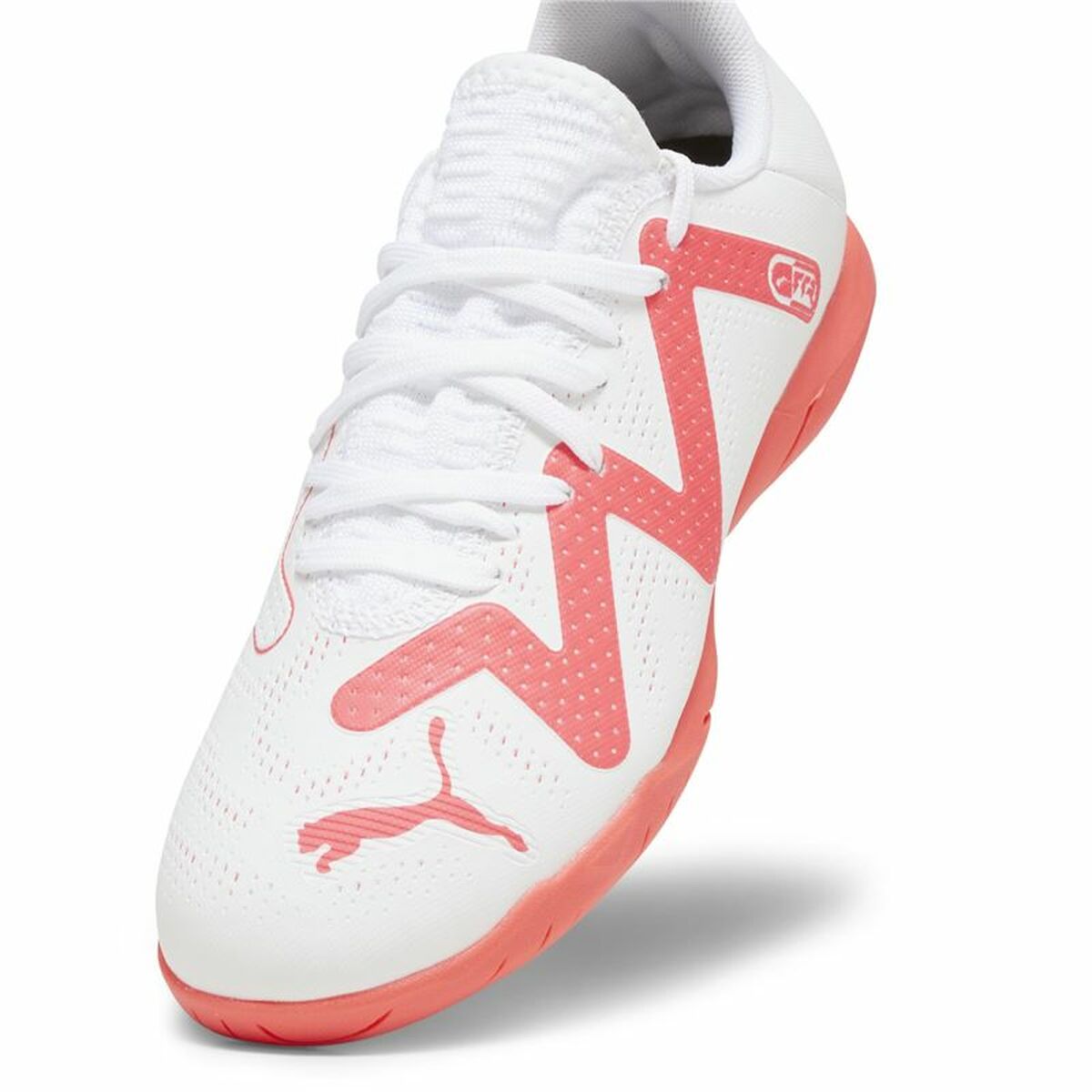 Childrens Football Boots Puma Future Play It White Pink