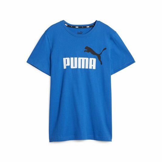 Kurzarm-T-Shirt für Kinder Puma Ess+ 2 Col Logo Blau
