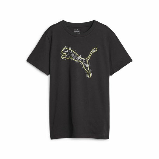 T shirt à manches courtes Enfant Puma Active Sports Graphic Noir